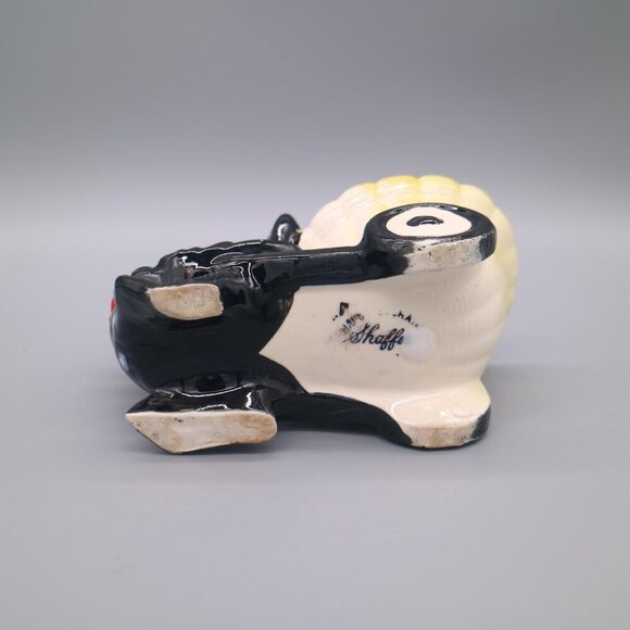 Vintage Shafford #4179 Rooster Pulling Cart Planter Hand Decorated Japan - Picture 6 of 7